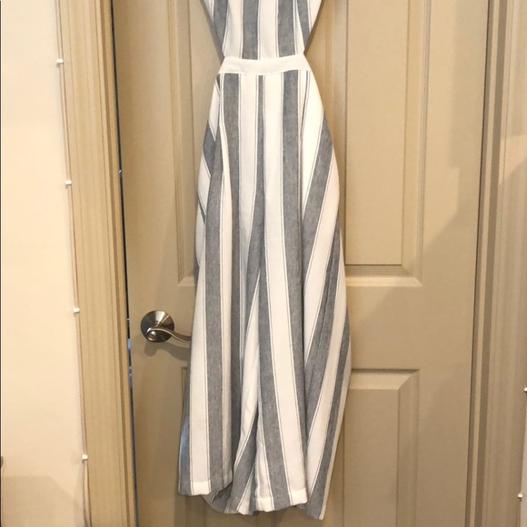 Striped Jumpsuit with Cutout sides - Picture 2 of 4
